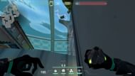 Aim over at the metal aperture towards the top (Image via Riot Games)